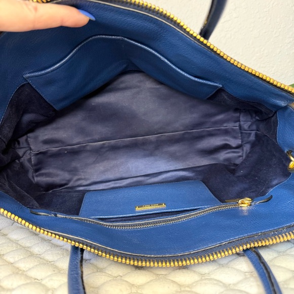 MIU MIU Tote Shoulder Crossbody Bag Leather Blue - Picture 11 of 15